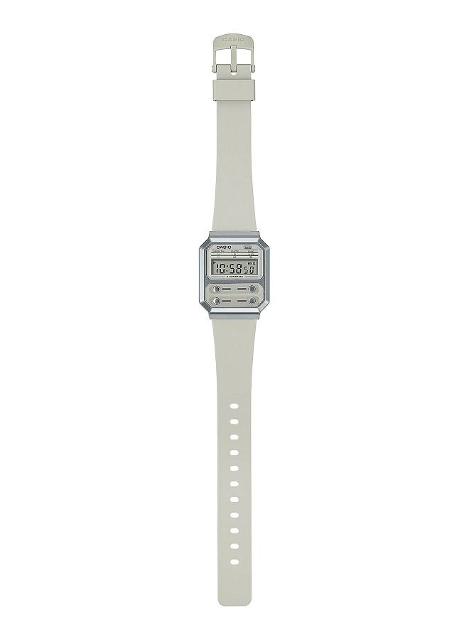 Casio Unisex Watch Vintage Digital Clear Dial Resin Band A100WEF-8ADF - Image 2