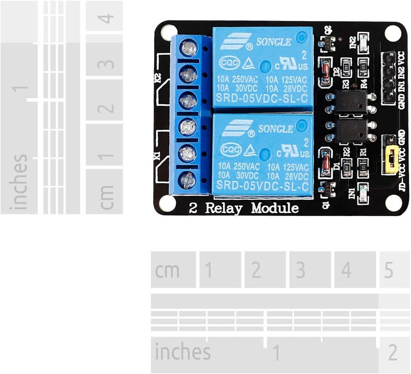 SunFounder 2 Channel DC 5V Relay Module with Optocoupler Low Level Trigger Expansion Board Compatible with Arduino R3 MEGA 2560 1280 DSP ARM PIC AVR STM32 Raspberry Pi - Image 5
