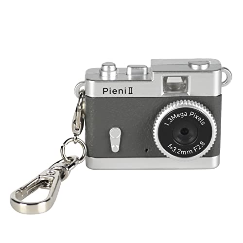 Kenko 144312 Pieni II Digital Toy Camera, Gray, Key Holder Set, 1.31 Megapixels, Photo and Video Capability, Micro SD Card Slot - Image 1