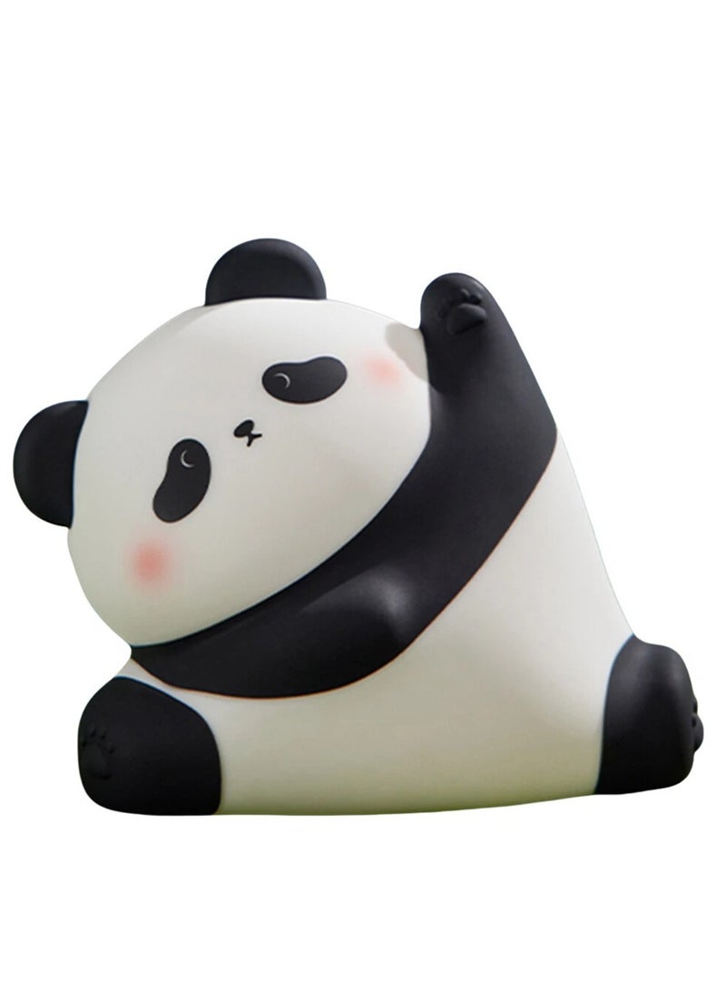 Panda Silicone Night Light , Rechargeable with 3 Brightness Levels and 30 Minutes Timer , Child-Safe Material with Cute Cartoon Design , Warm Lighting for Bedrooms and Offices , Special Gift for Kids and Adults on All Occasions  - Image 1