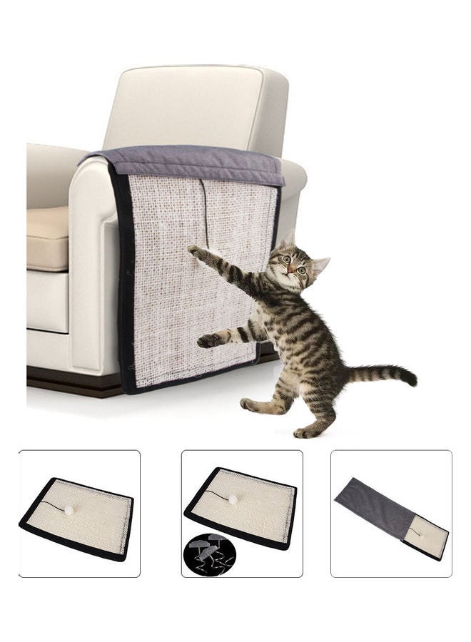 NIBEMINENT Scratch Pad for Cat Nail Trim Furniture Protector Beige/Black - Image 2