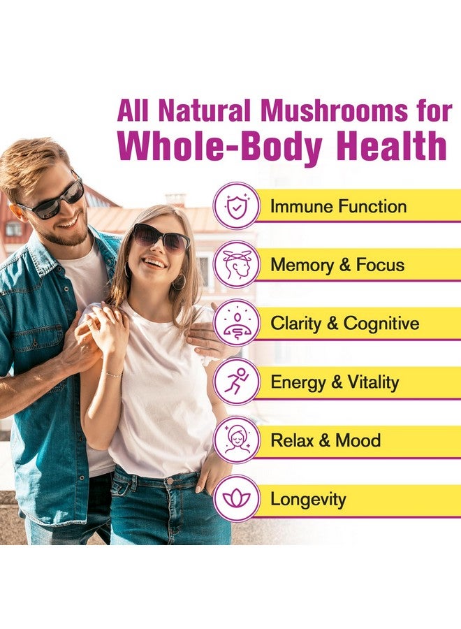 Dmeisy Mushroom Powder | for Mushroom Coffee, 20-in-1 Mushroom Complex with Lions Mane Powder, Reishi, Cordyceps, Turkey Tail & Herbs, Brain Supplements for Memory and Focus, Energy, Immunity - 5.3oz - Image 4