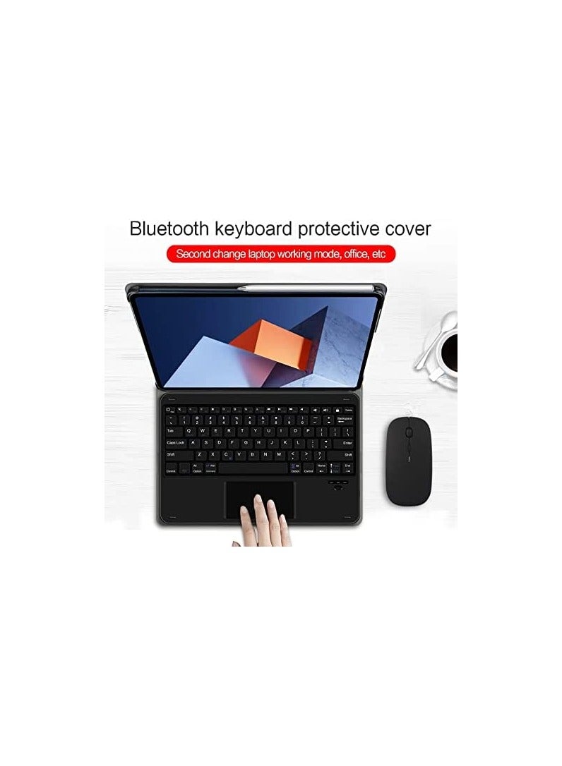 Keyboard Case Compatible with MateBook E 12.6 2022 DRC-W58 with Mouse,Tablet PC Bluetooth Wireless keyboard Protective Cover with Touchpad PU Leather Cover Stand - Image 3