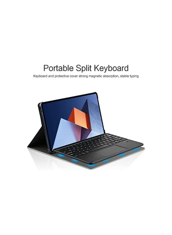Keyboard Case Compatible with MateBook E 12.6 2022 DRC-W58 with Mouse,Tablet PC Bluetooth Wireless keyboard Protective Cover with Touchpad PU Leather Cover Stand - Image 2