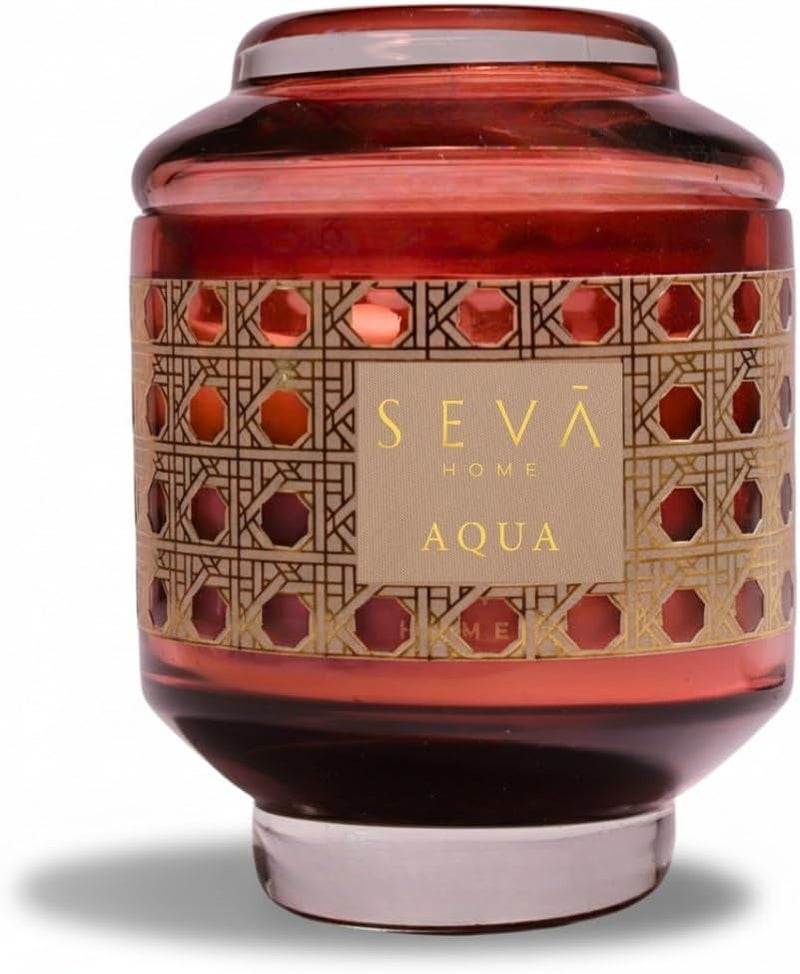 سيفا هوم شمعة معطرة برائحة أكوا من ساكريد سبيسز | شمعة فاخرة معطرة | شمع الصويا الطبيعي | تدوم 30 ساعة | شمعة للحمام | علاج عطري مريح | طقم هدايا فاخر | هدية - Image 2