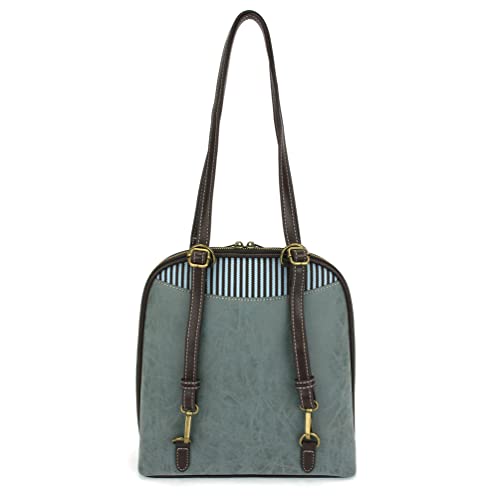 CHALA Convertible Backpack Purse - Women Convertible Shoulder Purse with Adjustable Strap - Sand Dollar - Indigo - Image 4