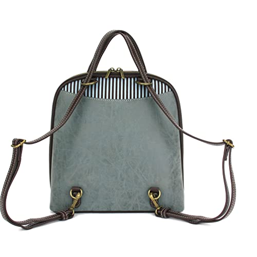 CHALA Convertible Backpack Purse - Women Convertible Shoulder Purse with Adjustable Strap - Sand Dollar - Indigo - Image 3