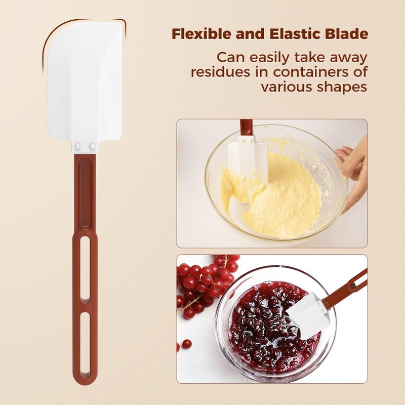 ReneeChef High Heat Resistant Silicone Spatulas, 13-1/2" Commercial Spatula 500Â°F Heat-Resistant Heavy Duty Spatula Non-Stick Scraper, Ideal for Baking/Cooking/Mixing, Commercial Dishwasher Safe, Set of 2 - Image 3