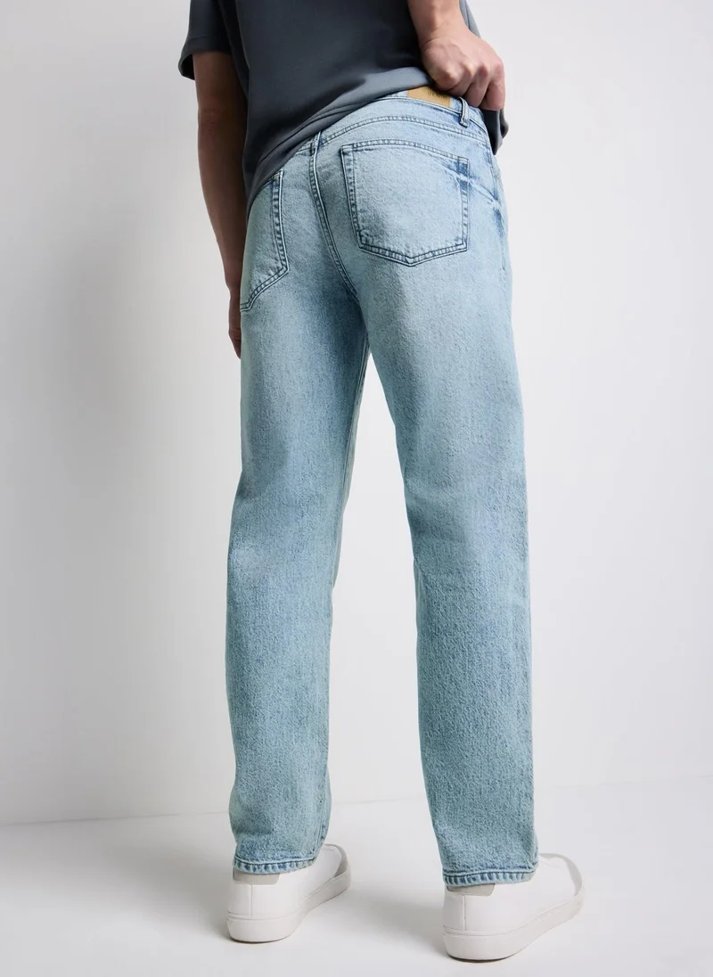 Matalan  Vintage Light Wash Straight Fit Jeans Regular for Men | Best Price UAE