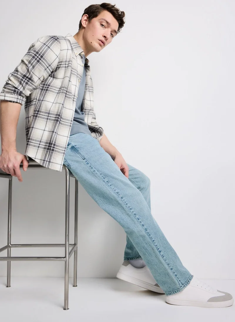 Matalan  Vintage Light Wash Straight Fit Jeans Regular for Men | Best Price UAE