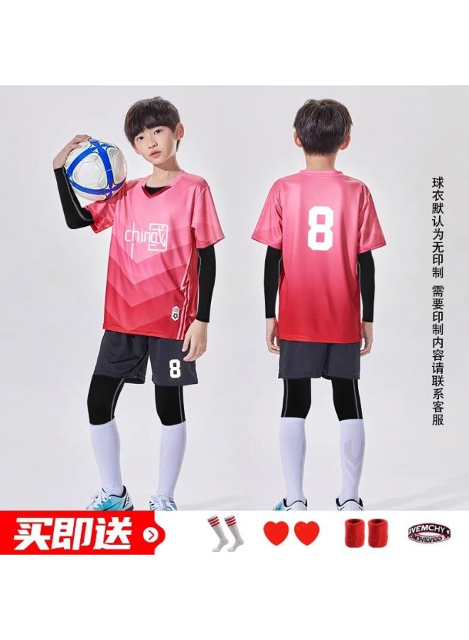 Children's Football Jersey Set Boys Autumn Winter Kindergarten School Training Quick Dry