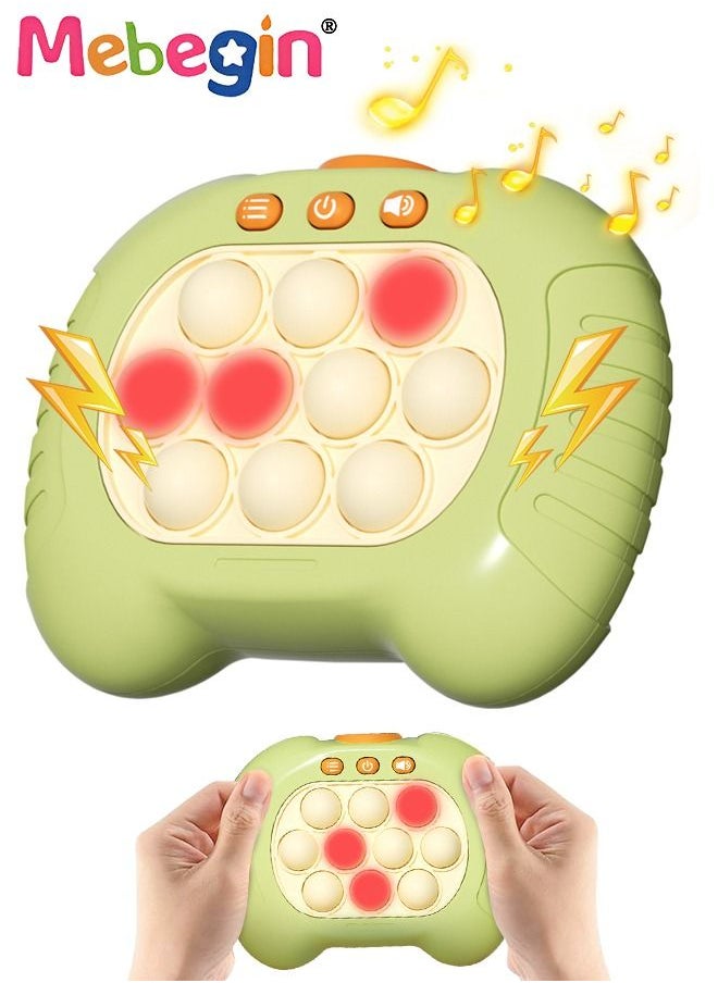 MEBEGIN - Quick Push Bubble Game with 4 Fun Game Modes, Educational Push Pop Game, Mini-Handheld Fast Speed Push Game Console with Light and Sound, Fun Electronic Push It Pop Fidget Toys, Creative Antistress Toy for Kids and Adults, 3 AAA Batteries(Not Included) - Image 1
