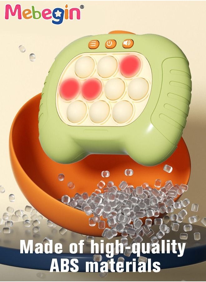MEBEGIN - Quick Push Bubble Game with 4 Fun Game Modes, Educational Push Pop Game, Mini-Handheld Fast Speed Push Game Console with Light and Sound, Fun Electronic Push It Pop Fidget Toys, Creative Antistress Toy for Kids and Adults, 3 AAA Batteries(Not Included) - Image 1