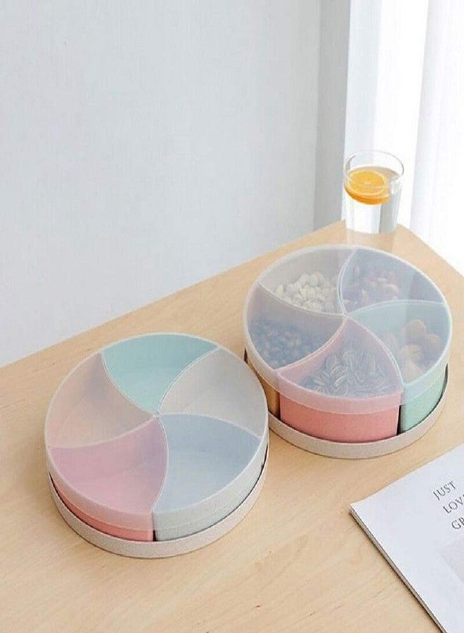N M Z ABS Plastic Solid Fruit Tray Compartment Candy Box Food Container Multi Color 1 Pcs - Image 5