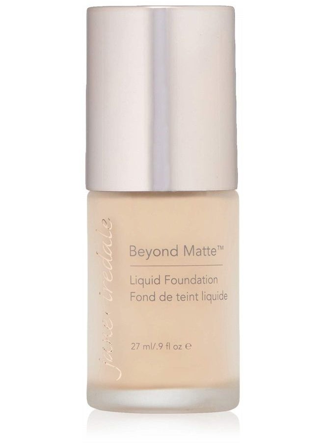 Jane Iredale Beyond Matte 3-in-1 Liquid Foundation, Long-wear, Buildable Coverage, Vegan, Clean, Cruelty Free, Semi Matte Finish, M1