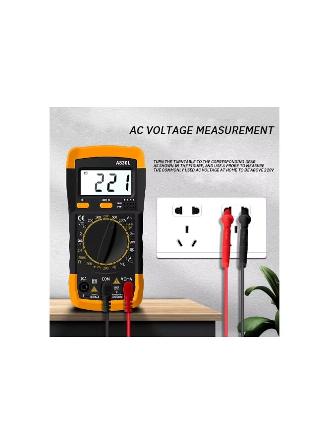 A830L Handheld Multimeter High Precision Multifunctional Portable Digital Ammeter - Image 3