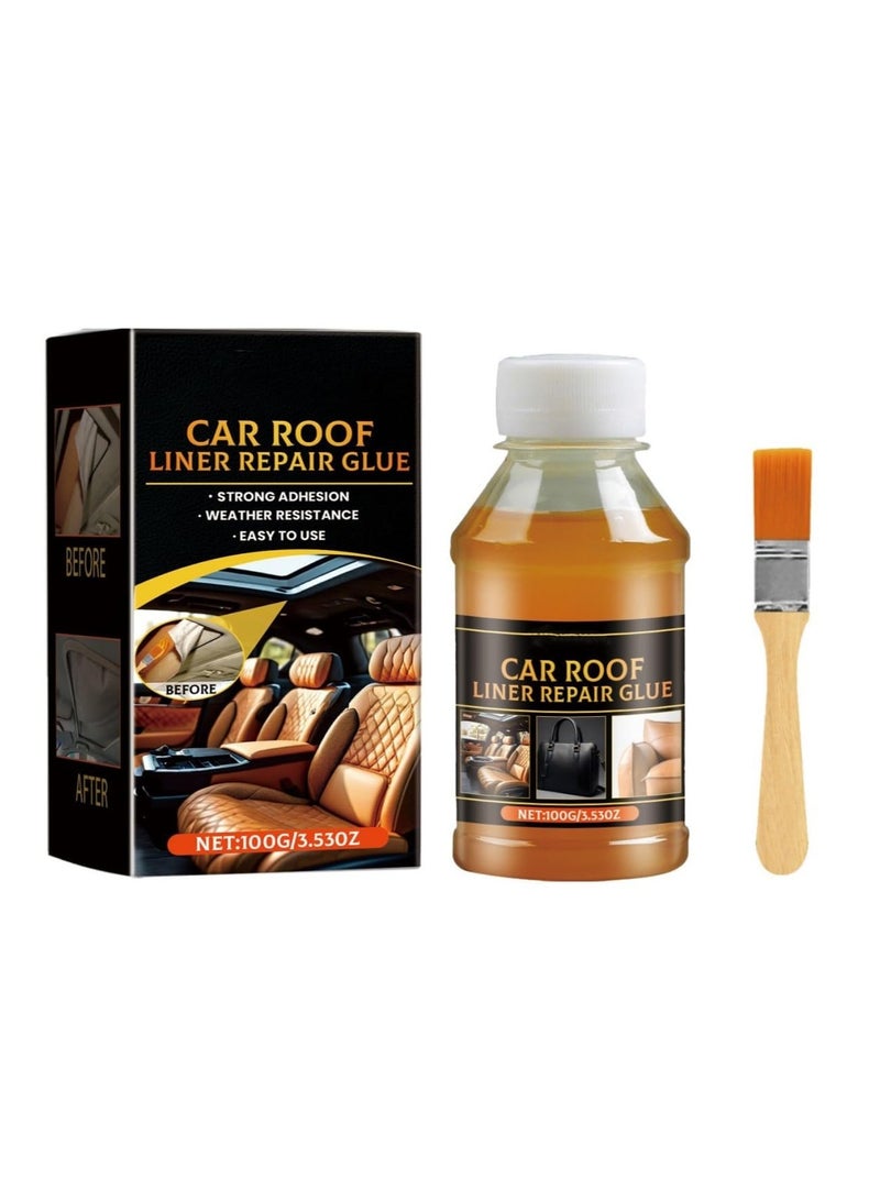 SYOSI 100ml Car Headliner Repair Glue, Strong Adhesive for Upholstery, Roof Liner Quick Repair, Waterproof and Heat Resistant Car Roof Fabric Glue (1pc) - Image 1