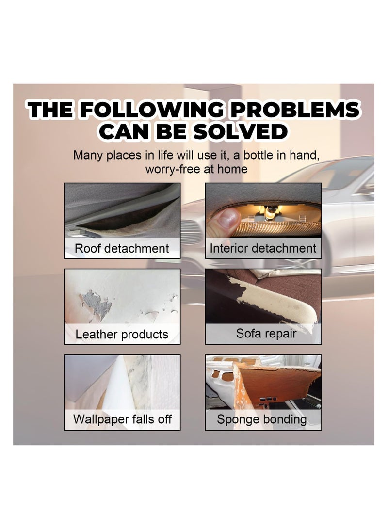 SYOSI 100ml Car Headliner Repair Glue, Strong Adhesive for Upholstery, Roof Liner Quick Repair, Waterproof and Heat Resistant Car Roof Fabric Glue (1pc) - Image 5