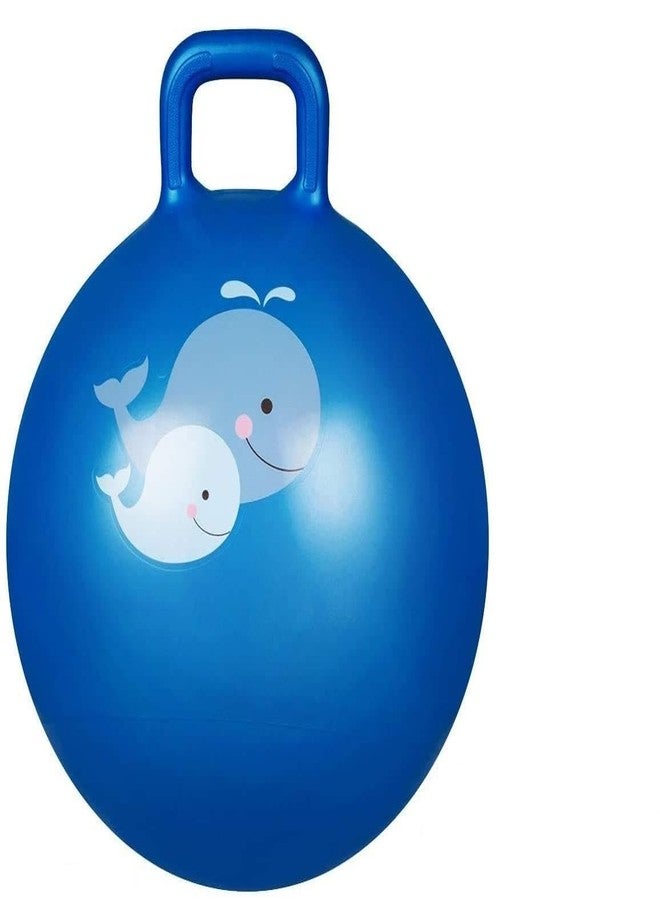 Smitex Hopper Balls for Kids 3-8, 18 Inches Bouncy Ball with Handle, 18" Inflatable Bouncing Hopper, 45cm Jumping Toys, Garden Hopping Toys Girls Boys Gifts (Blue)