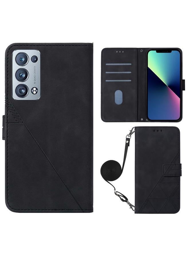 S-TOP Case For OPPO Reno6 Pro+ Crossbody 3D Embossed Flip Leather Phone Case - Image 2