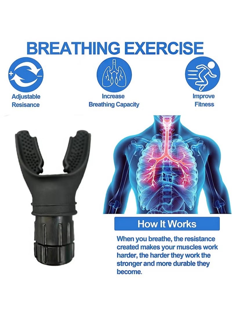 Aikanbo Lung Breathing Training Device，Air Therapy Device，Improve Physique，Adjustable Exercise Trainer for Fitness Training，Easy to Use，Suitable for Daily Care and Exercise  - Image 2