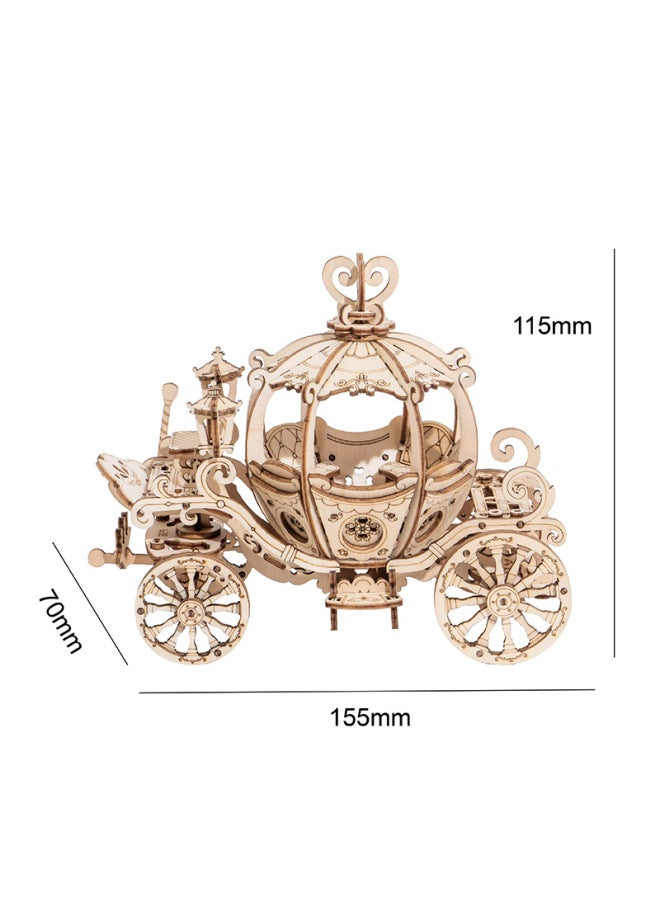 Ruoyi Polar Tone Dimension غيتار كهربائي كمان قارب فيريس عجلة ألغاز خشبية DIY ألعاب تعليمية للأطفال - اللون: الحب · Dream-Pumpkin Car-TG302 - Image 1