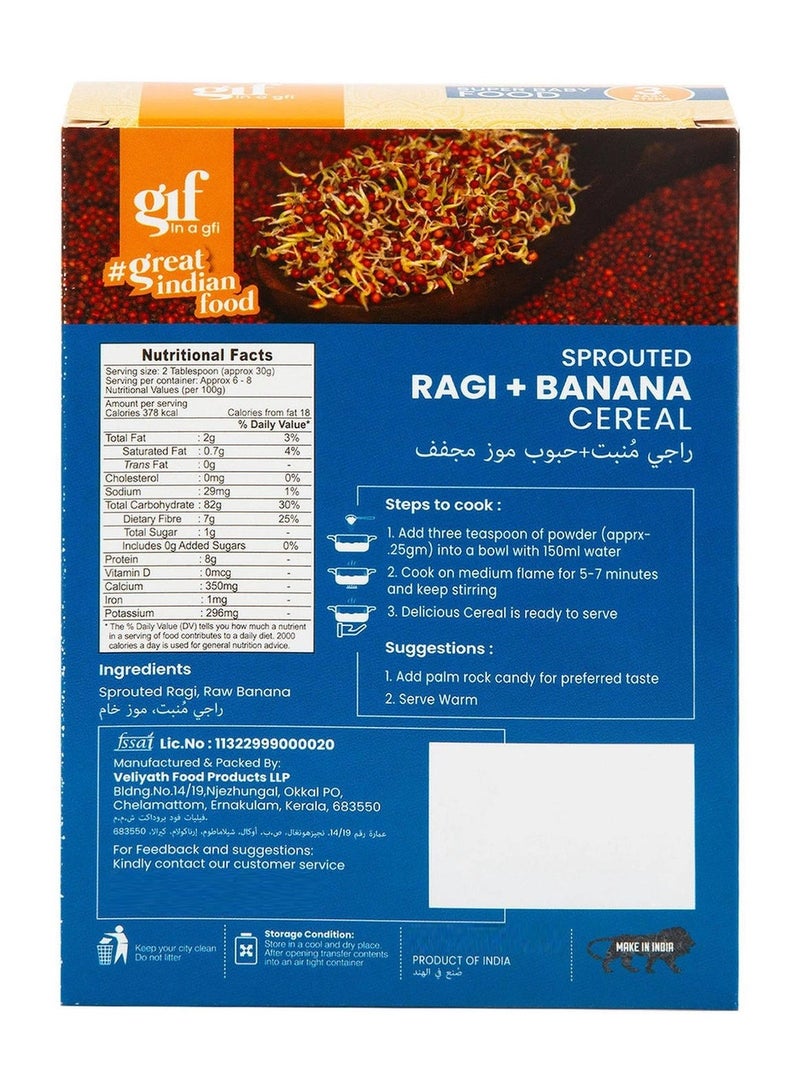 great indian food Sprouted Ragi + Banana Cereal 300 G - Image 2