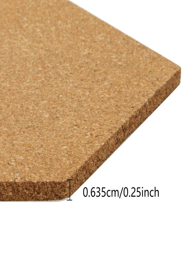 HBlife Hexagon Cork Board Tiles 10 Pack Self-Adhesive Corkboards for Wall Pin Board Decorative Bulletin Board for Office Home Kitchen with 50 Multi-Color Push Pins - Image 3