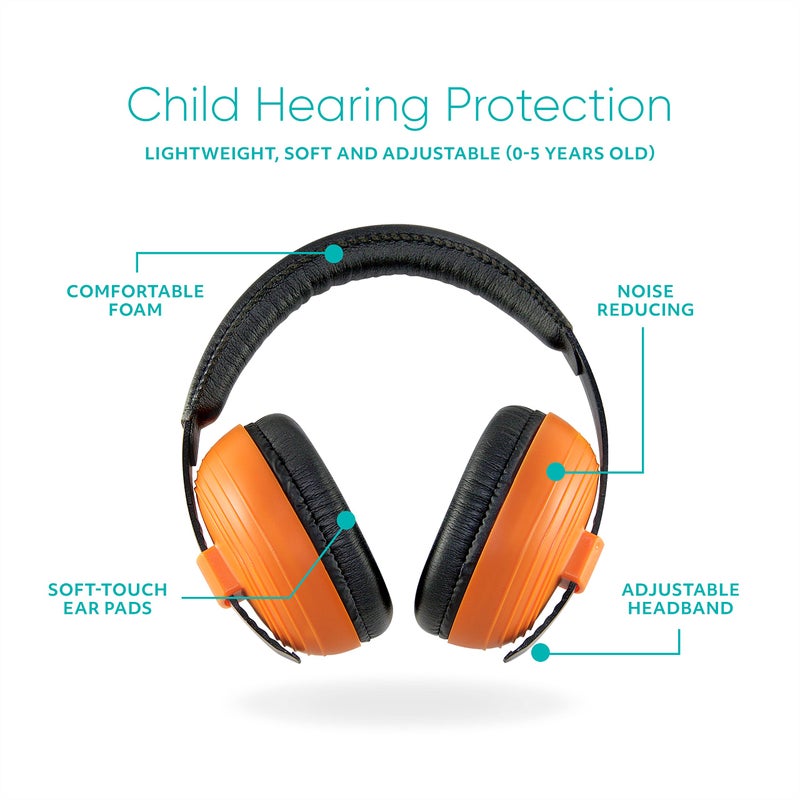 KidCo S831 WhispEars - Baby Headphones for Hearing Protection (Orange) - Image 4