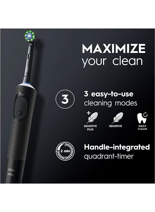Oral-B Vitality 300 Protect 360° Deeper Clean Rechargeable Electric Toothbrush, Pack of 1 - Black - Image 4