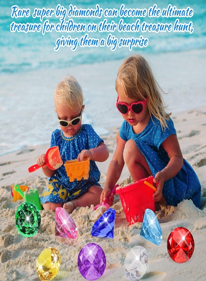 MARFOREVER Extra Large Diving Gem Pool Toys, 60MM Extra Big Diamond Colorful Pirate Treasure Diving Gems Huge Acrylic Diamond Pool Gems for Summer Swimming Party Favors Boys Girls Training Gifts(8Pcs) - Image 4