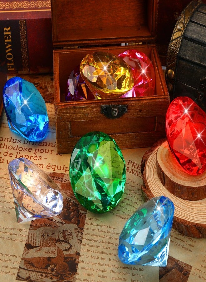 MARFOREVER Extra Large Diving Gem Pool Toys, 60MM Extra Big Diamond Colorful Pirate Treasure Diving Gems Huge Acrylic Diamond Pool Gems for Summer Swimming Party Favors Boys Girls Training Gifts(8Pcs) - Image 5
