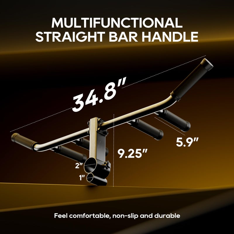 Howffite T Bar Row Handle Landmine Attachment LAT Pull Down Attachments for Gym Barbell Weight Workout Back Muscle Arms Triceps Biceps Fitness Accessories Viking Press fits 1â€œ and 2" - Image 5