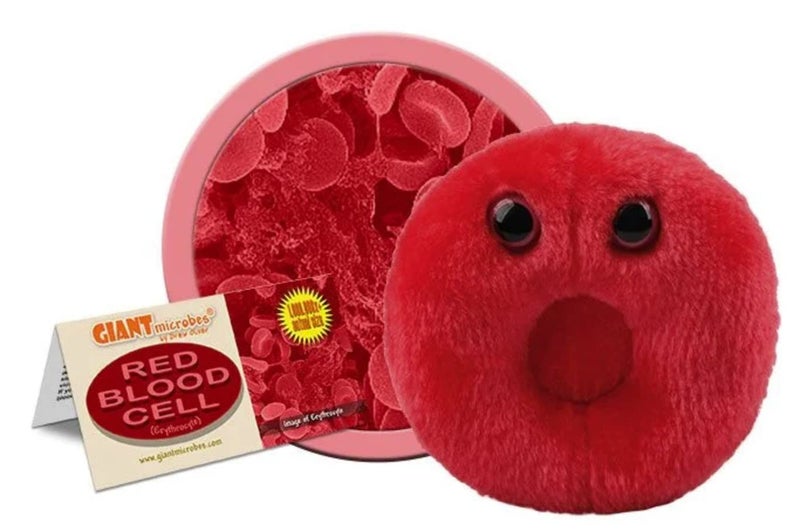 Giant Microbes GIANTmicrobes Red Blood Cell Plush, Blood Drop Plush, Blood Bank, Gifts for Lab Techs, Hematology, Phlebotomy Gifts, Leukemia Awareness, Immunology Gift, Lymphatic System - Image 2