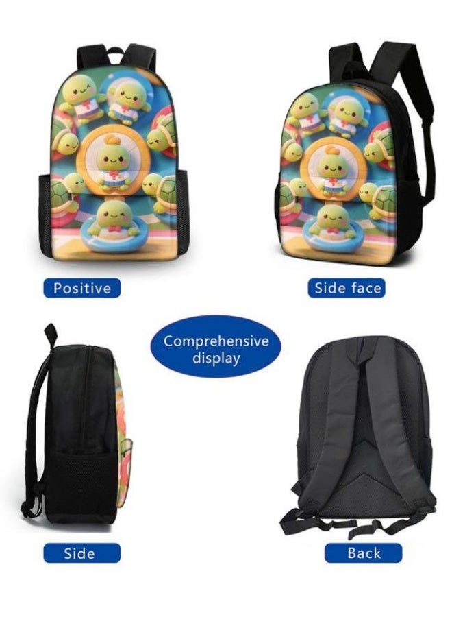 Bright Li Fire Unlock the new fashion of childish fun! Three-piece set of bags, cartoon elements for children and teenagers (students, children, friends' outings, mountain climbing, schooling, etc. can be used) - 61 - Image 3