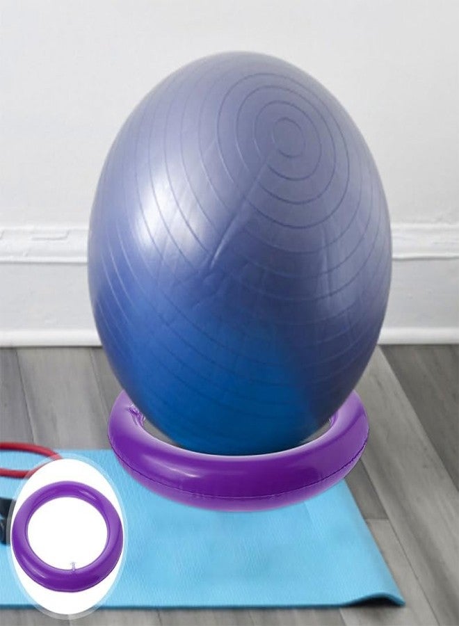 BESPORTBLE Inflatable Yoga Ball Stand Holder 2-Pack Non-Slip Fitness Ball Stabilizer Base 16.53In for Core Balance Exercise Yoga Storage and Stability Support - Image 2