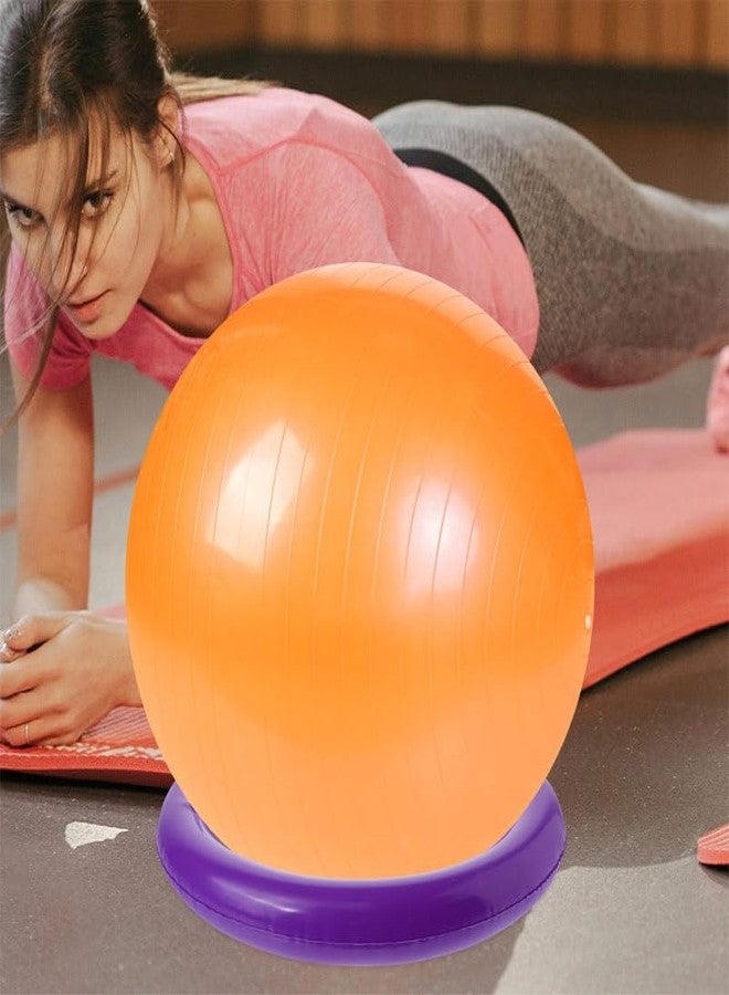 BESPORTBLE Inflatable Yoga Ball Stand Holder 2-Pack Non-Slip Fitness Ball Stabilizer Base 16.53In for Core Balance Exercise Yoga Storage and Stability Support - Image 3