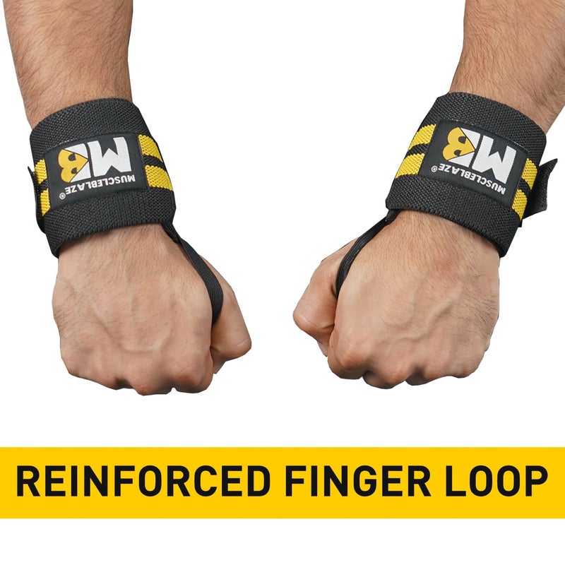 MUSCLEBLAZE Wrist Support for Men & Women (Black, Free size) | With Reinforced Finger Loop | Wrist Support for Pain Relief - Image 2