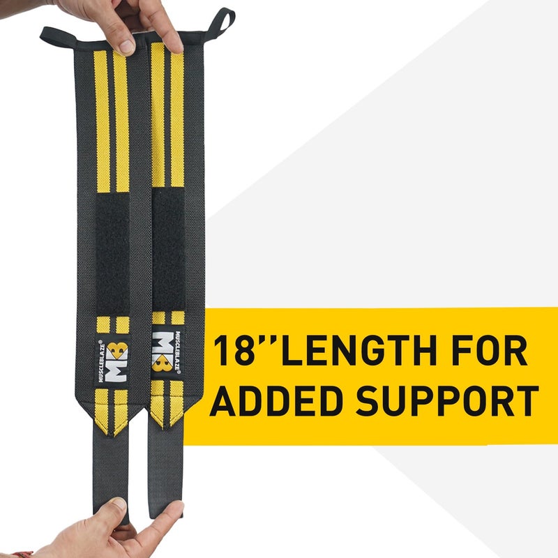 MUSCLEBLAZE Wrist Support for Men & Women (Black, Free size) | With Reinforced Finger Loop | Wrist Support for Pain Relief - Image 3