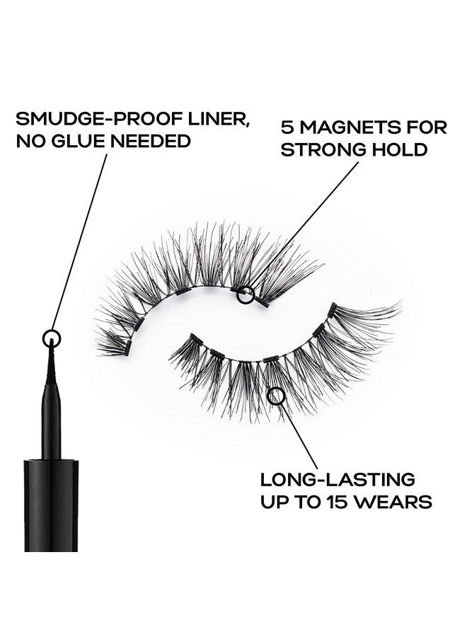 EYLURE Promagnetic Eyeliner & Lash Kit No 117 Natural Fiber Eyelashes Black - Image 5