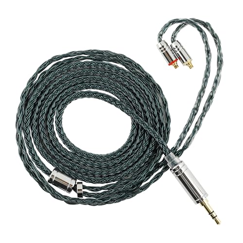 Linsoul كابل Linsoul Tripowin Zonie IEM، 16 نواة مطلية بالفضة، كابلات سماعات أذن مطورة، 1.25م SPC في كابل مراقبة الأذن لـ 7HZ Timeless AE TINHIFI T2 PRO T3 T4 (MMCX، 3.5 مم) (موس)  - Image 1