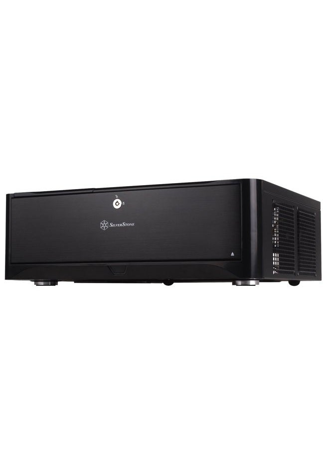 SilverStone Technology HTPC Case with Aluminum Front Panel Micro-Atx, 2X Hot-Swap Drive Bays, 3x120mm Golf Bladed Fan, USB 3.0 X2 In Black GD06B-USA - Image 1