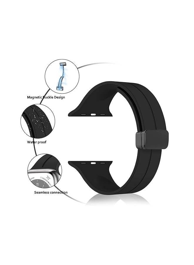 XOUXOU Magnetic Milanese Strap for Apple Watch Ultra 2, 42mm 44mm 45mm 49mm, Modern Design with Magnetic Lock - Image 2