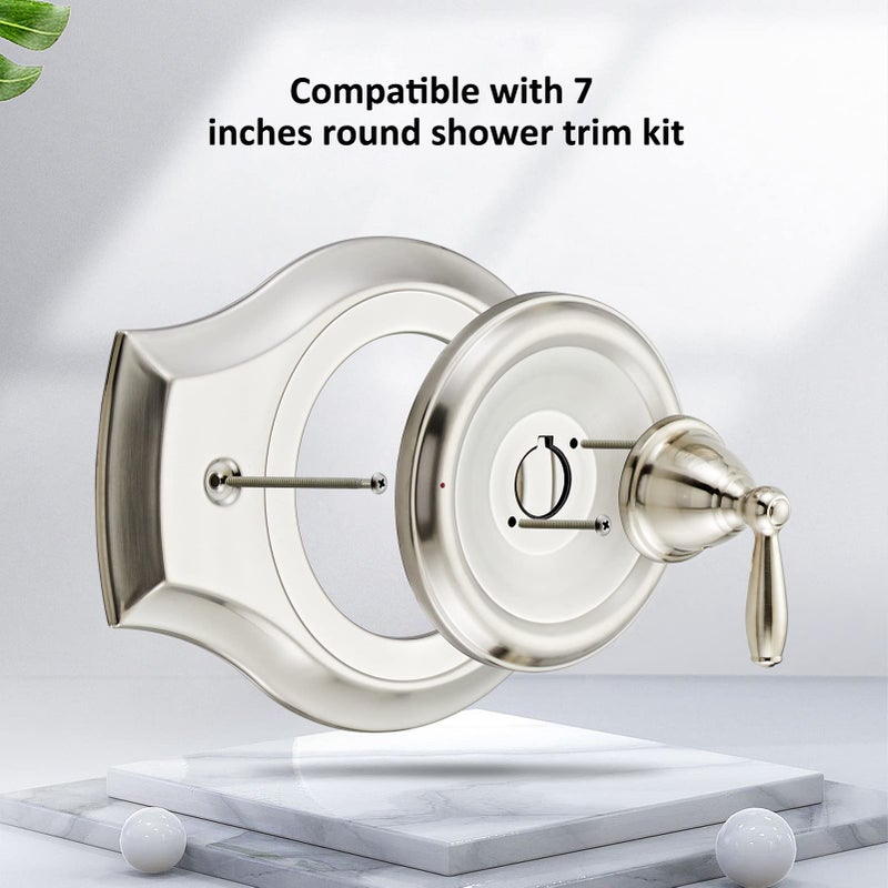 Tearel Renovation Shower Cover Plate for 2-Handle or 3-Handle to 1-Handle Shower Updates, Brushed Nikel - Image 3