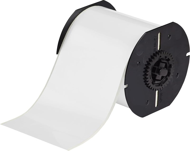 Brady High Adhesion Vinyl Label Tape - White Vinyl Film for BBP Label Printers - 30m Length, 10cm Width - Image 1