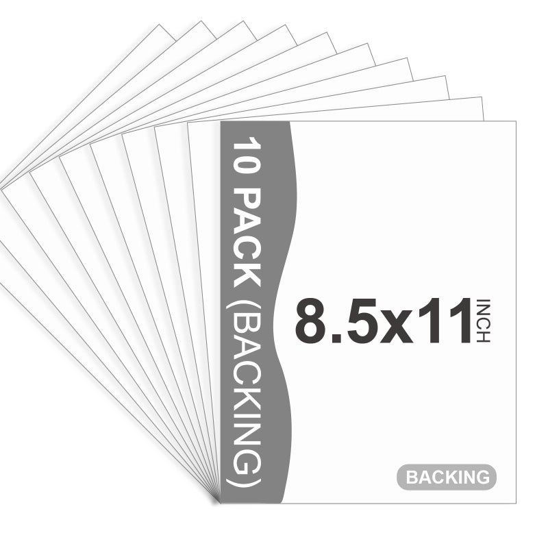 Somime 10 Pack Backing Boards, 8.5x11 Uncut White Mats Matboards, Acid-Free Backerboards for Art Prints, Ideal for Photos, Pictures, Prints, and Frames - Image 1