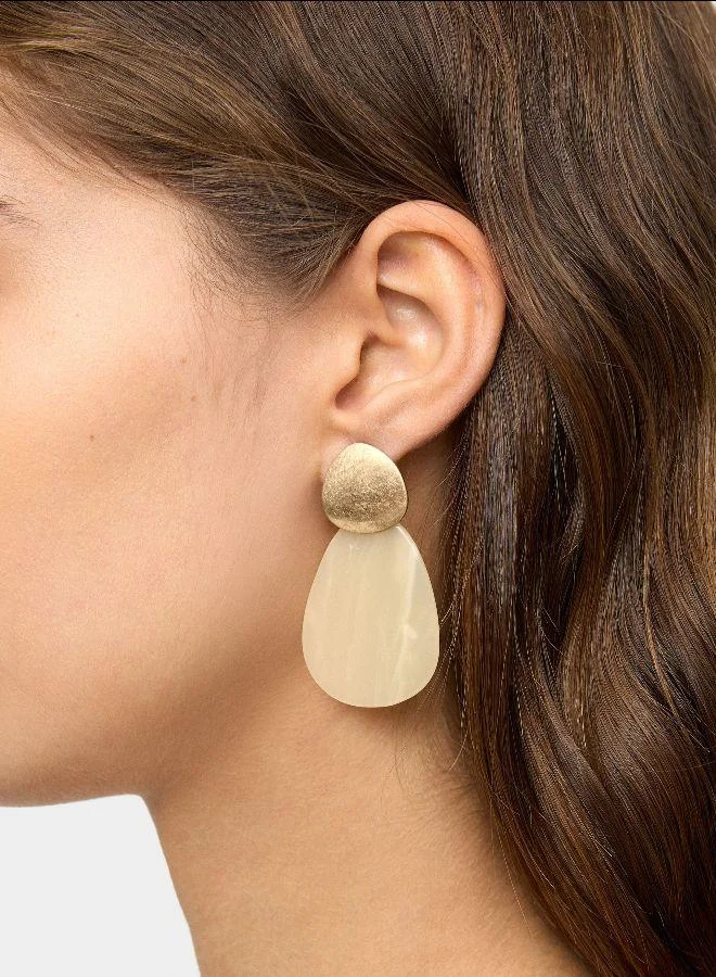 بارفوا أقراط طويلة بزهرة لؤلؤية