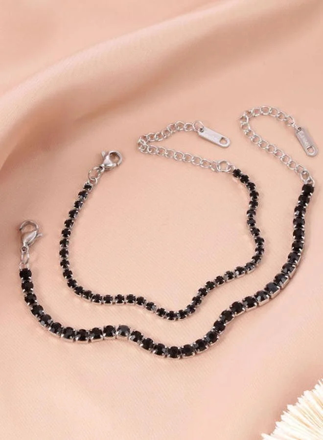Take Two Golden Crystal Tennis Bracelet