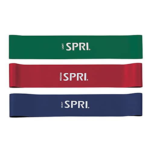 SPRI Mini Loop Bands Kit, Set of 3 - Light, Medium, Heavy Resistance Bands for Lower Body Workouts, Toning Muscles, and Exercise - Image 1