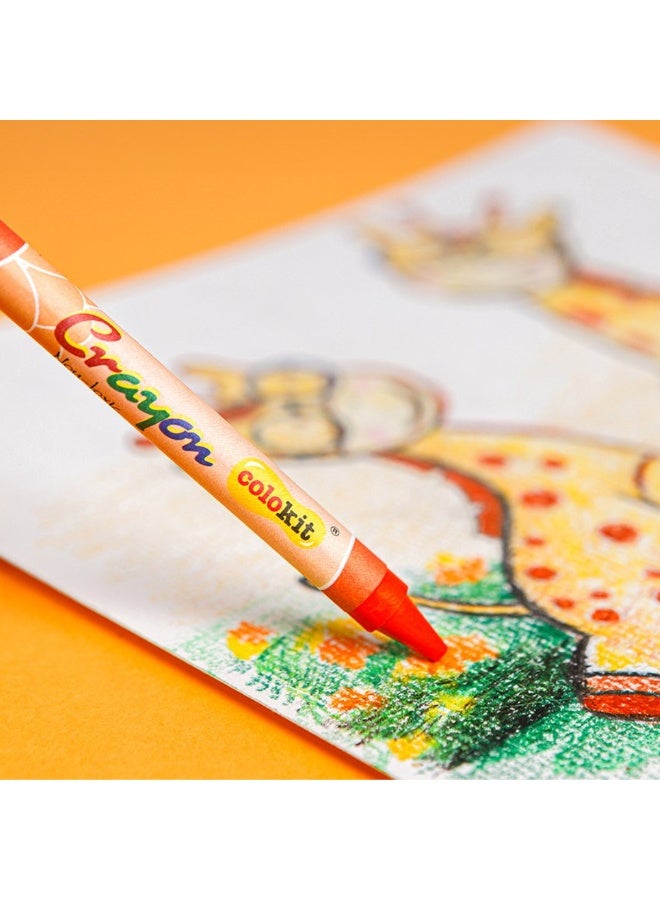 FLEXOFFICE Wax Crayon Colored non-toxic  CR-C022 - Car Shape - 12 Colors  Multi-Color It's completely safe for children - Image 3